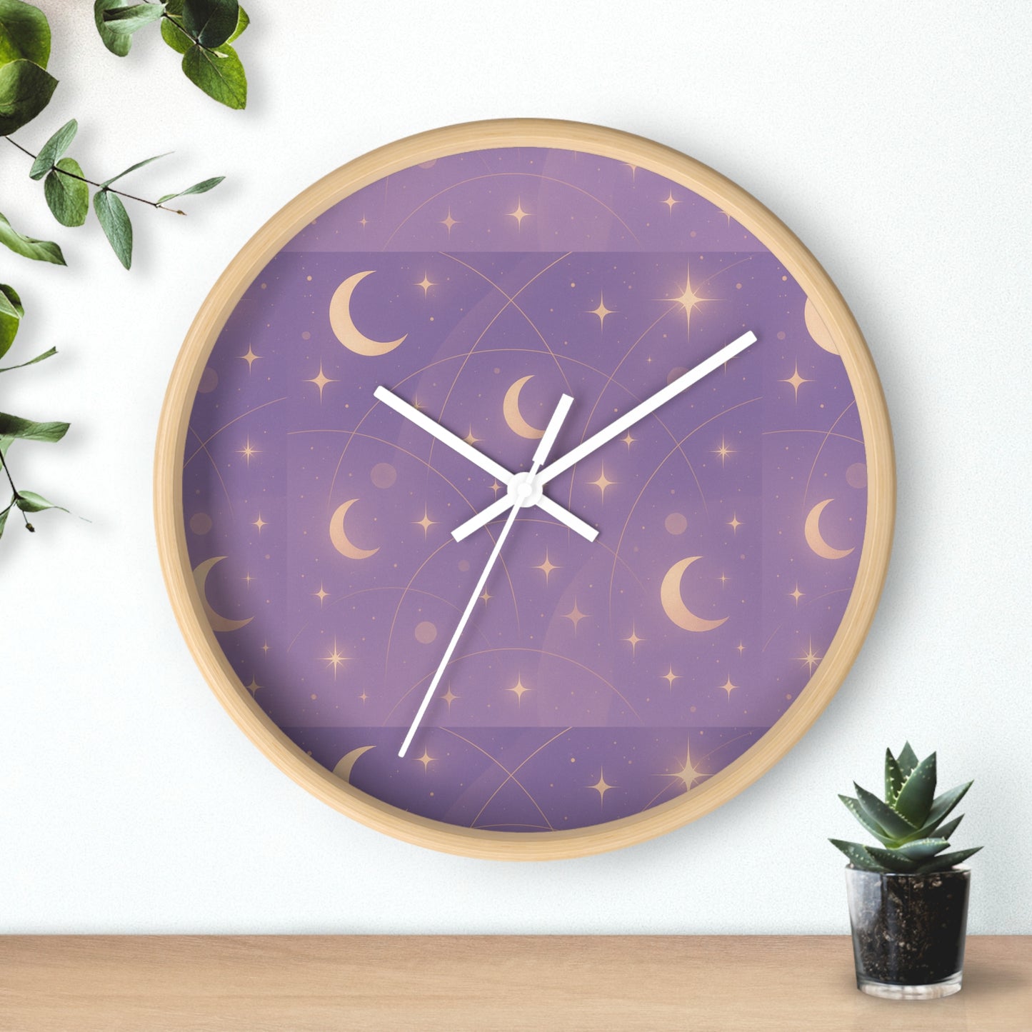 Golden Retro Arches Wall Clock