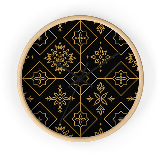 Zahara Belle Signature Clock
Moroccan Gold Geometric Wall Clock – Luxe Boho Pattern Home Decor