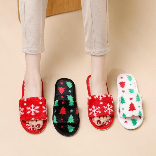 Cozy Belle Plush Slippers – Holiday Edition 🎄✨