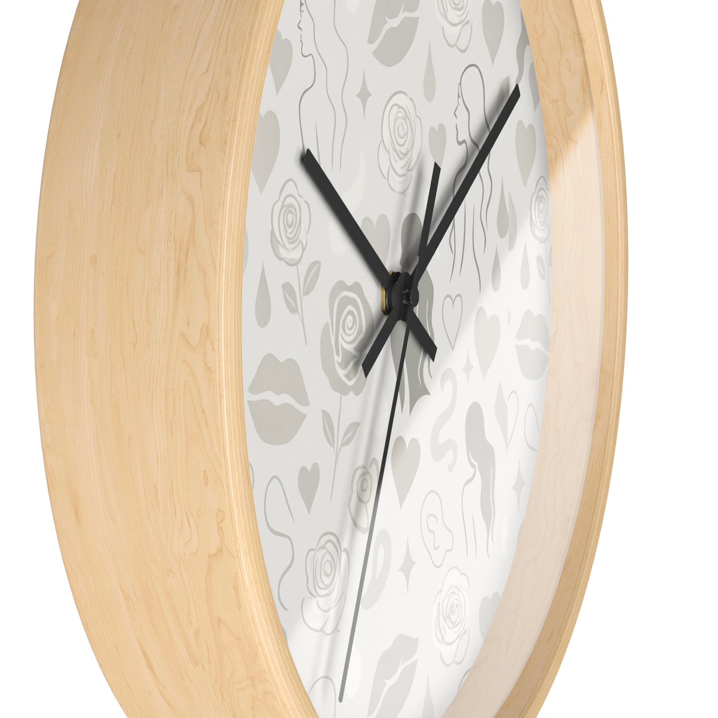 Yara Belle Signature Clock
Soft Neutral Silhouette Pattern Wall Clock – Minimal Boho Luxe Decor