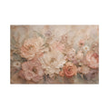Blush Garden Floral Canvas Wall Art — Soft Pastel Bouquet Matte Stretched Print