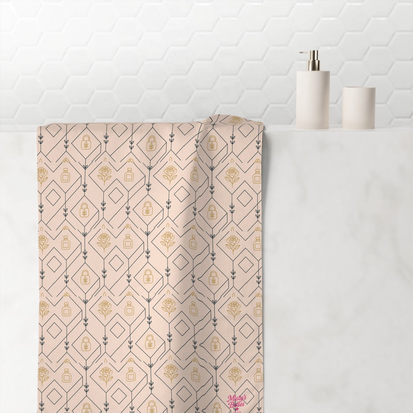 “Camille” Signature Towels – Soft Blush