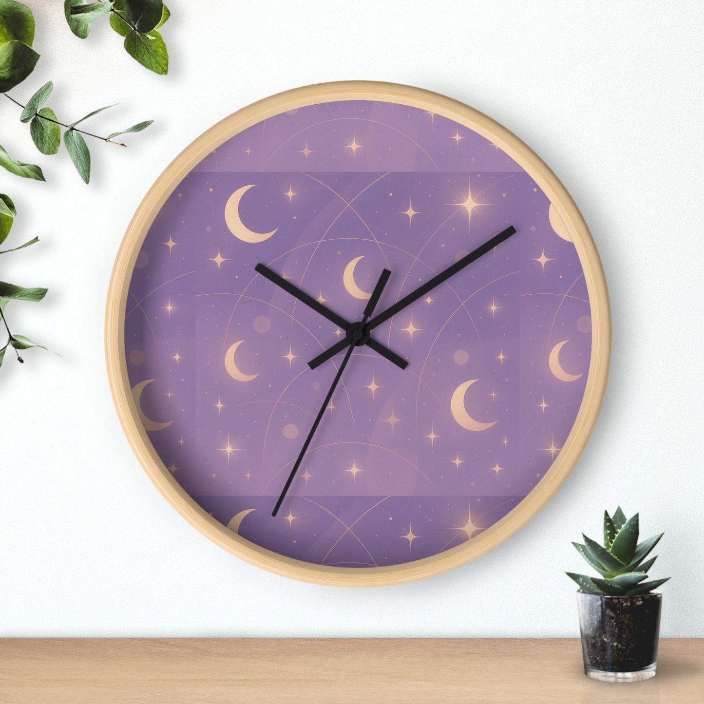 Golden Retro Arches Wall Clock