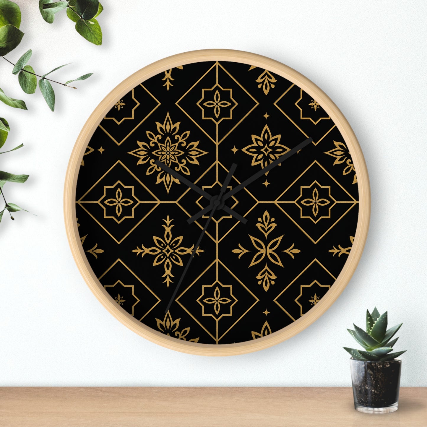 Zahara Belle Signature Clock
Moroccan Gold Geometric Wall Clock – Luxe Boho Pattern Home Decor