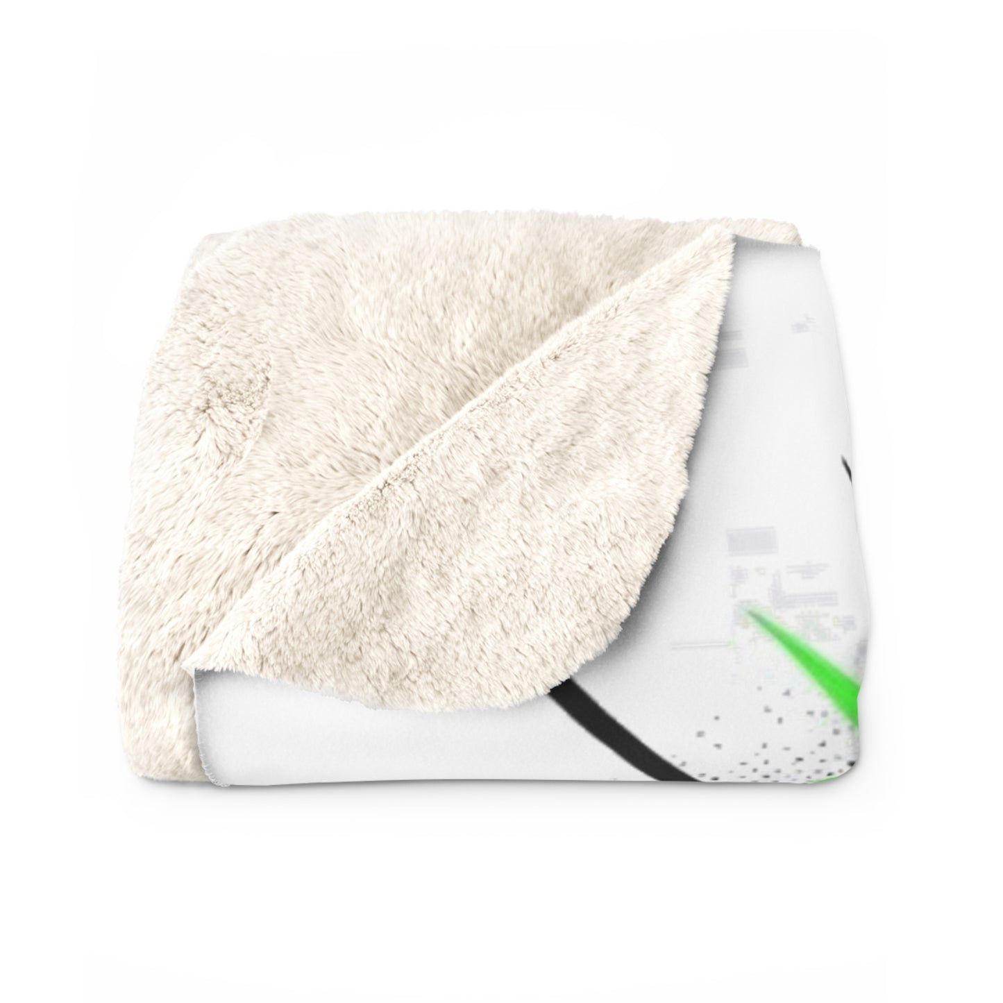 Sherpa Fleece Blanket — "Reject Ordinary" Graphic Cozy Throw