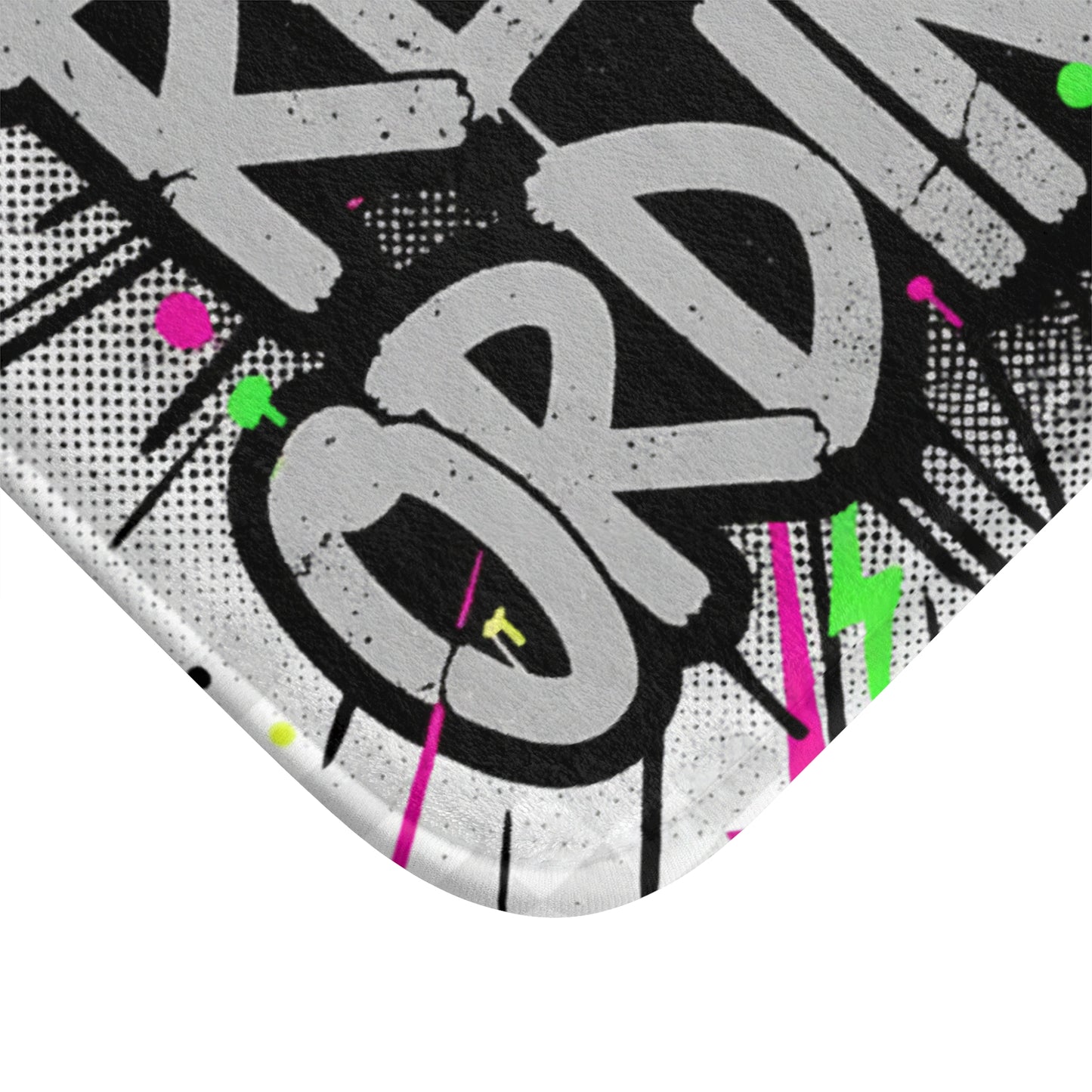 Reject Ordinary Bath Mat — Bold Graffiti Inspirational Bath Rug for Teens & Adults