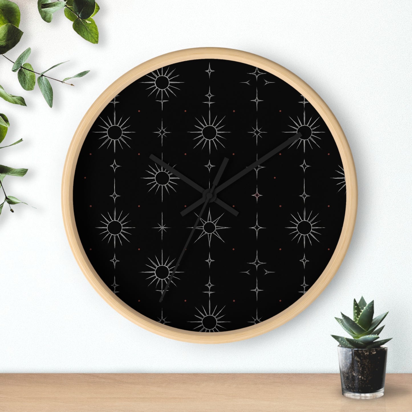 Midnight Starburst Wall Clock