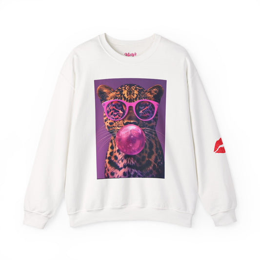 Bubble-Blowing Cheetah Sweatshirt — Savage Cat Collection