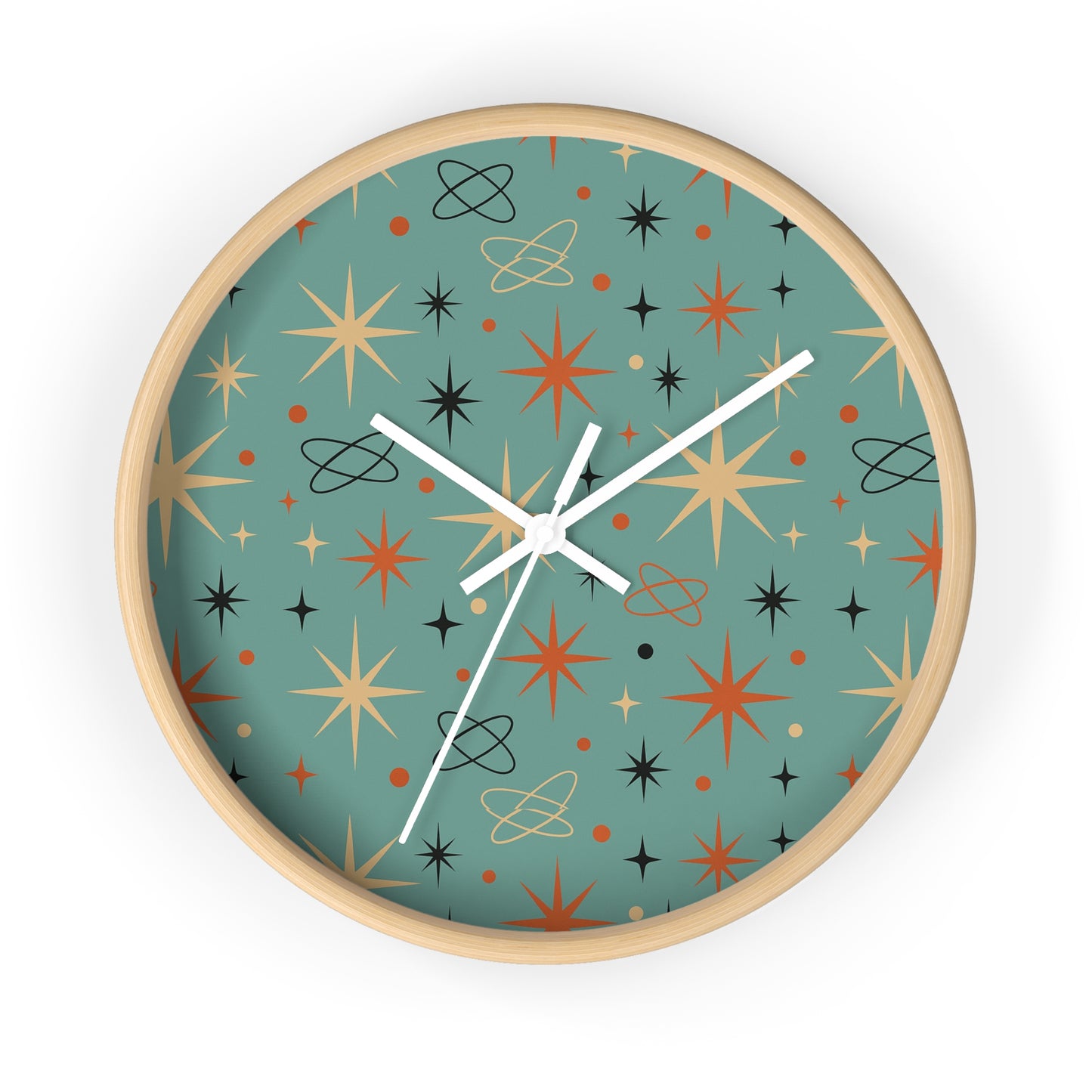 Lulabelle “Vintage Darling” Mid-Century Floral Wall Clock