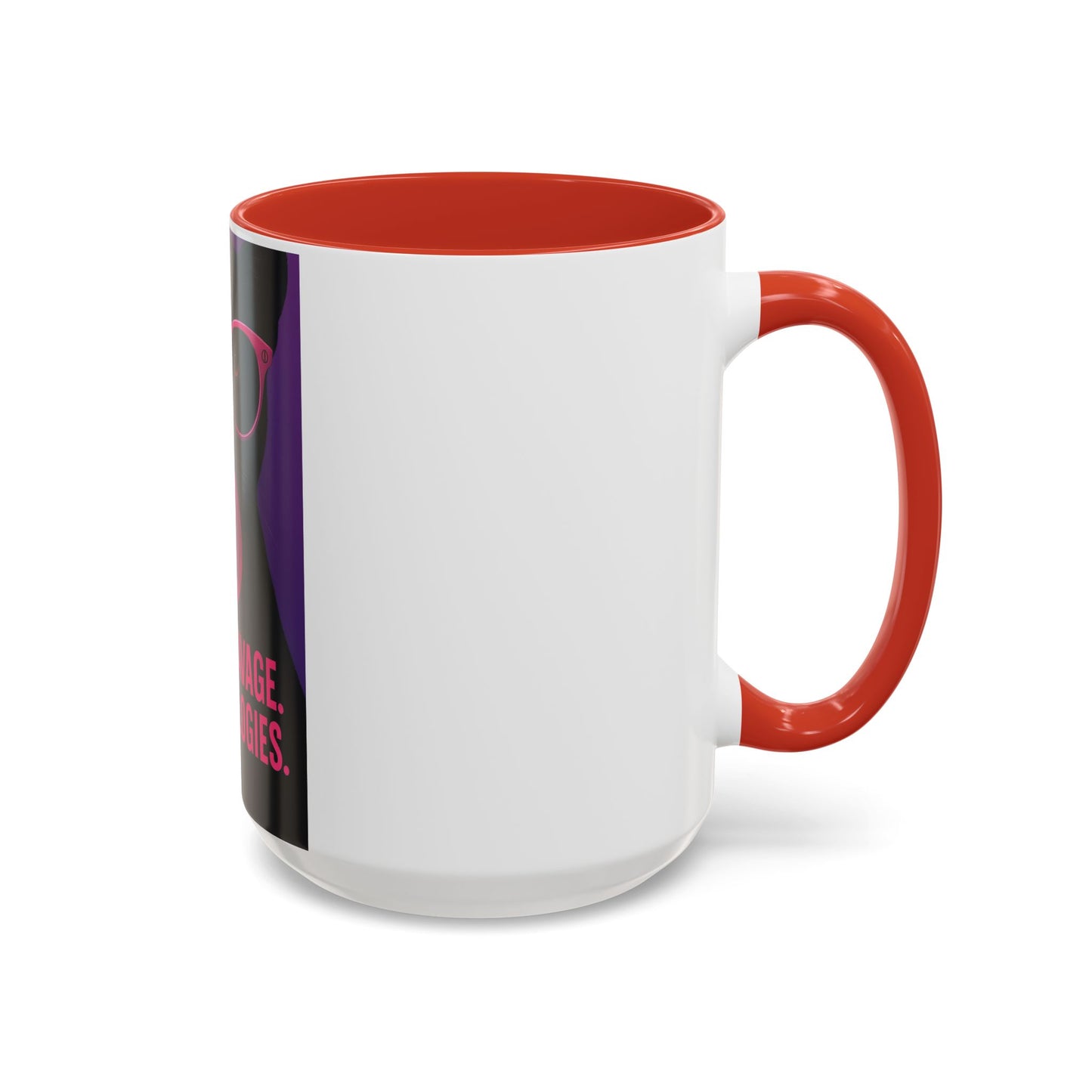 Pretty Savage Zero Apologies™ Pop Art Mug – Bold Black Cat Bubblegum Cup  (15oz)