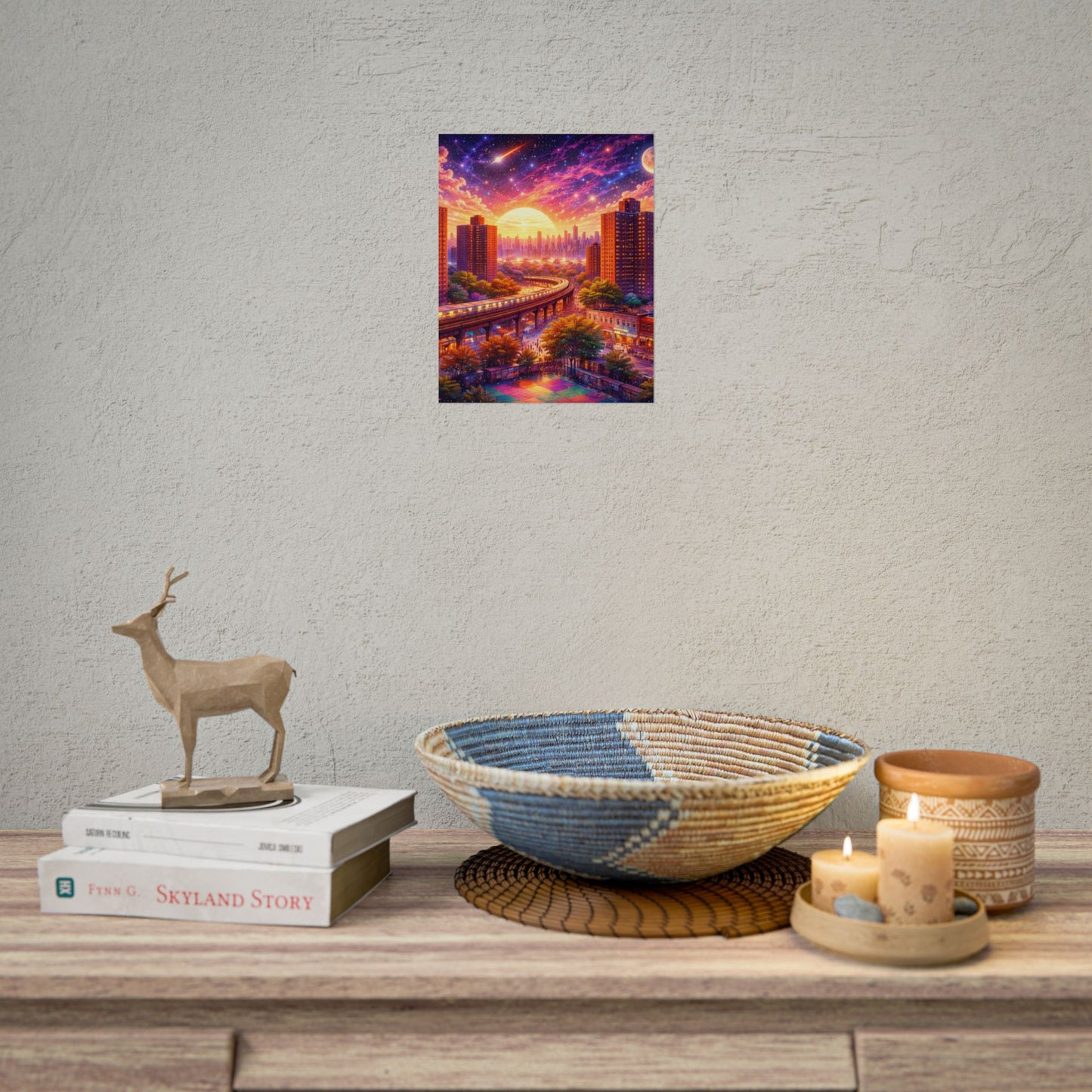 Bronx Afterglow- Sacred Neon Cityscape