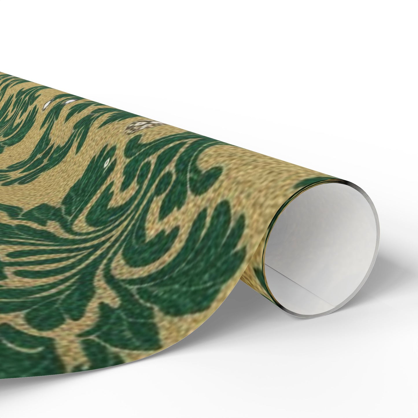 Wrapping Papers - Gilded Brocade Green Festive Occasions Gift Wrap