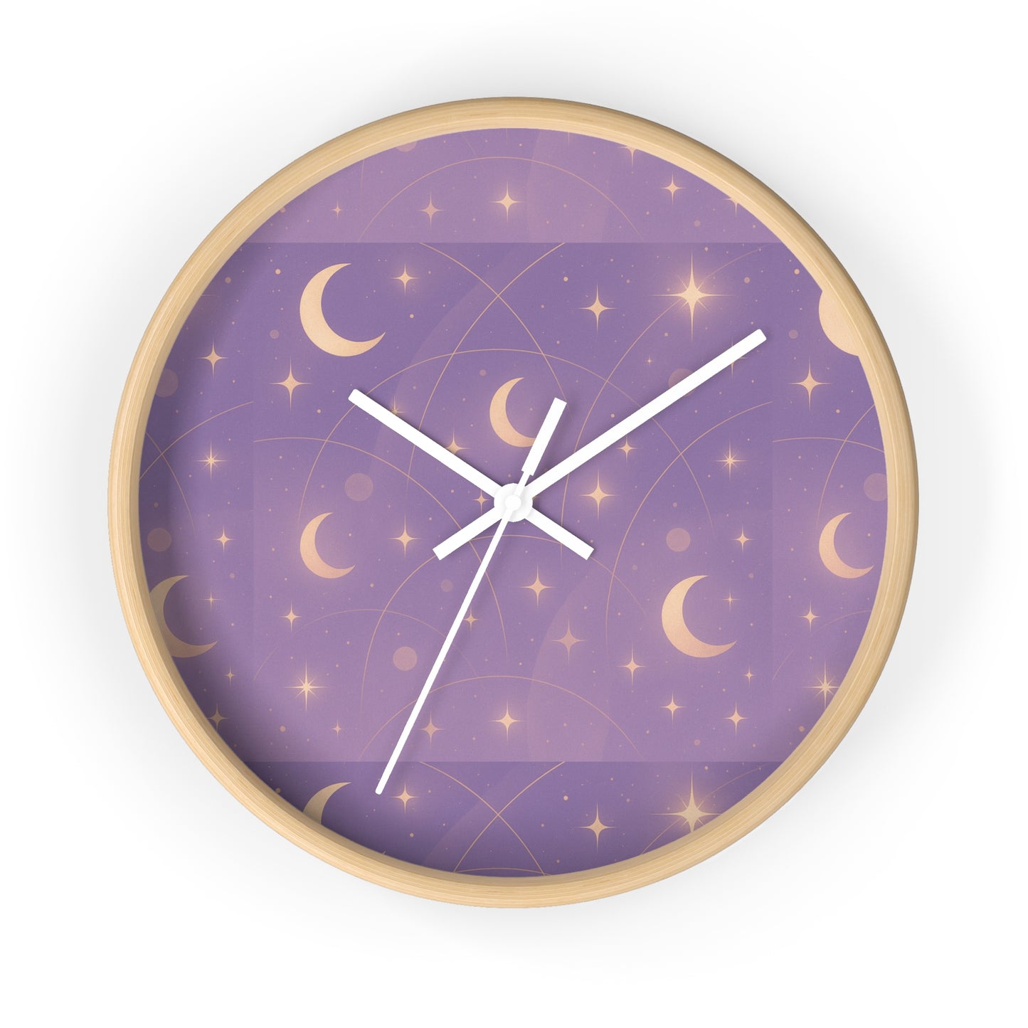 Golden Retro Arches Wall Clock