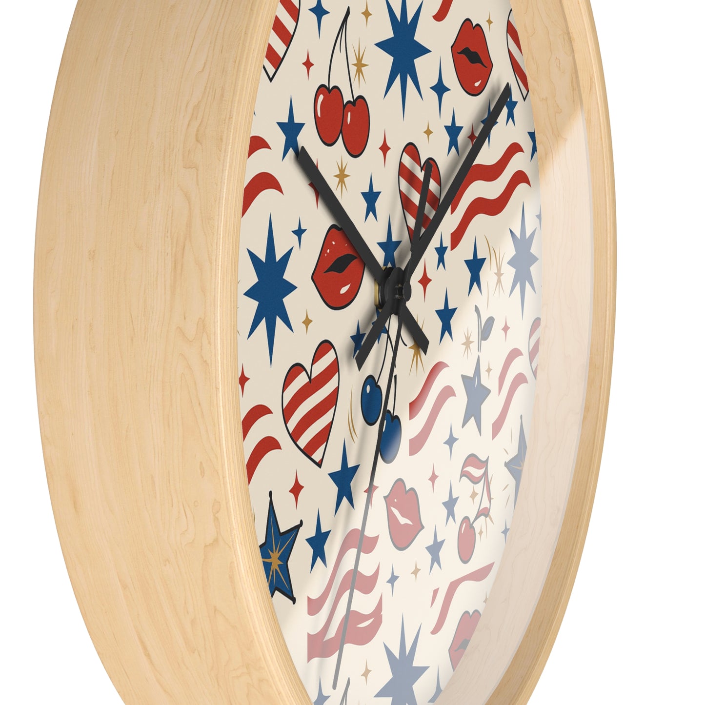 Dakota Belle Signature Patriotic Pop Art Wall Clock