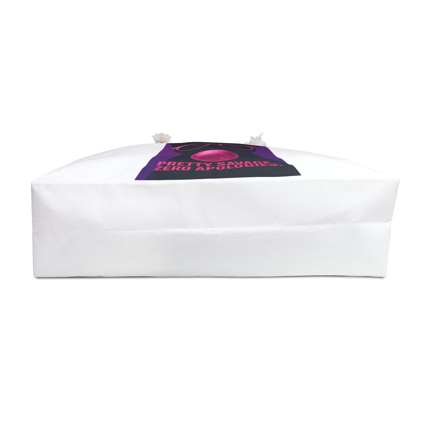 Weekender Bag — "Pretty Savage. Zero Apologies." Cat Design with Lip Print