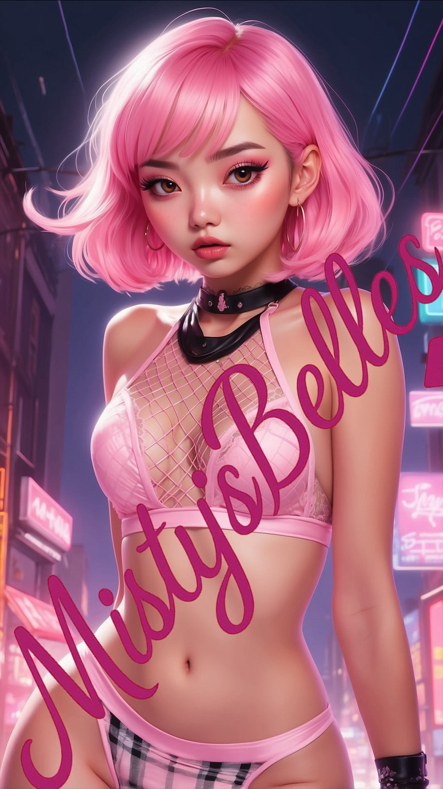 🌸 Suki Belle Premium Wallpapers – Neon Rebel Edition (8 Designs)