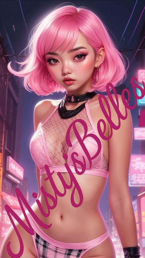 🌸 Suki Belle Premium Wallpapers – Neon Rebel Edition (8 Designs)
