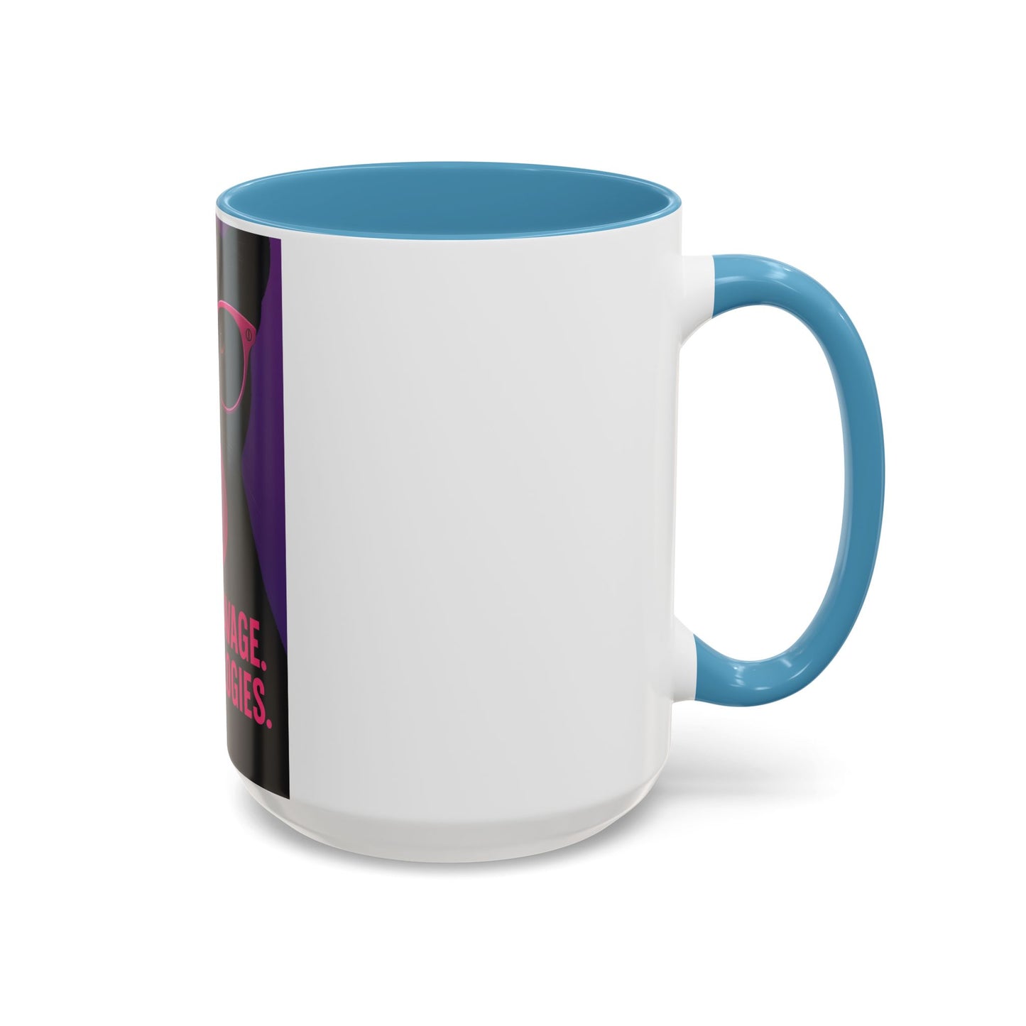 Pretty Savage Zero Apologies™ Pop Art Mug – Bold Black Cat Bubblegum Cup  (15oz)