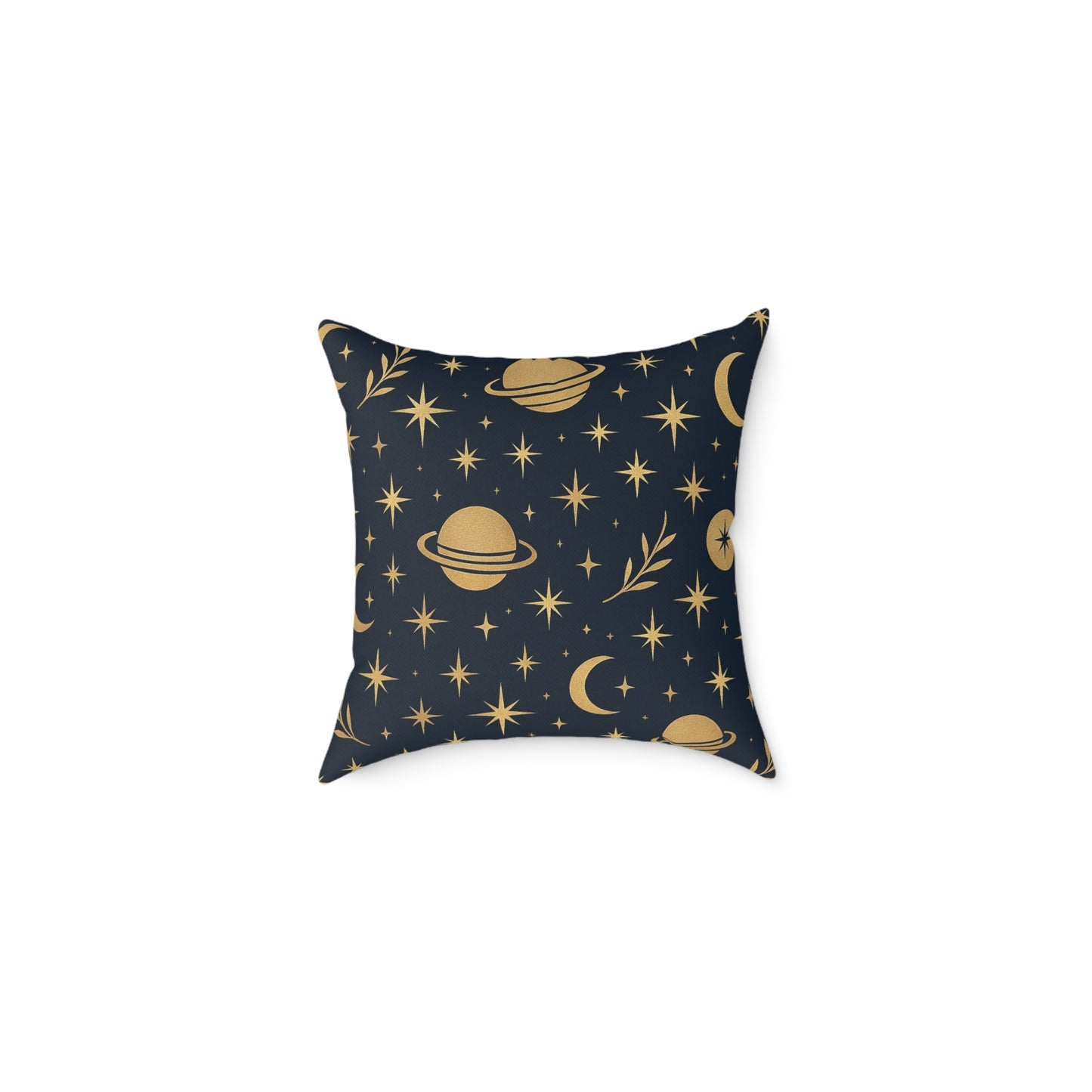 Celestial Moon & Stars Square Throw Pillow