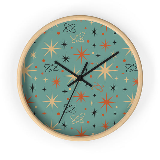 Lulabelle “Vintage Darling” Mid-Century Floral Wall Clock