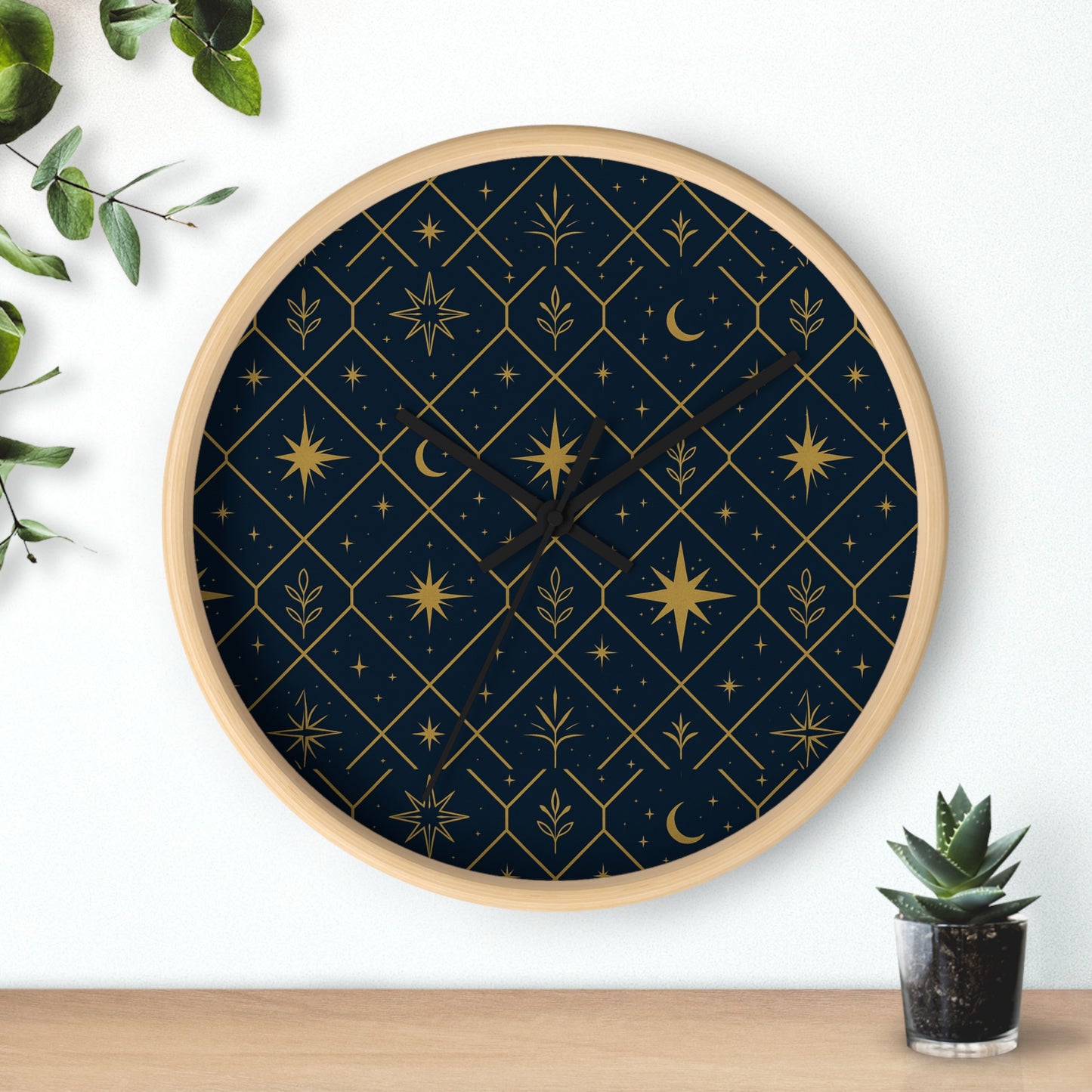 Luna Belle Signature Clock
Celestial Starburst Teal & Gold Wall Clock – Mid-Century Modern Decor