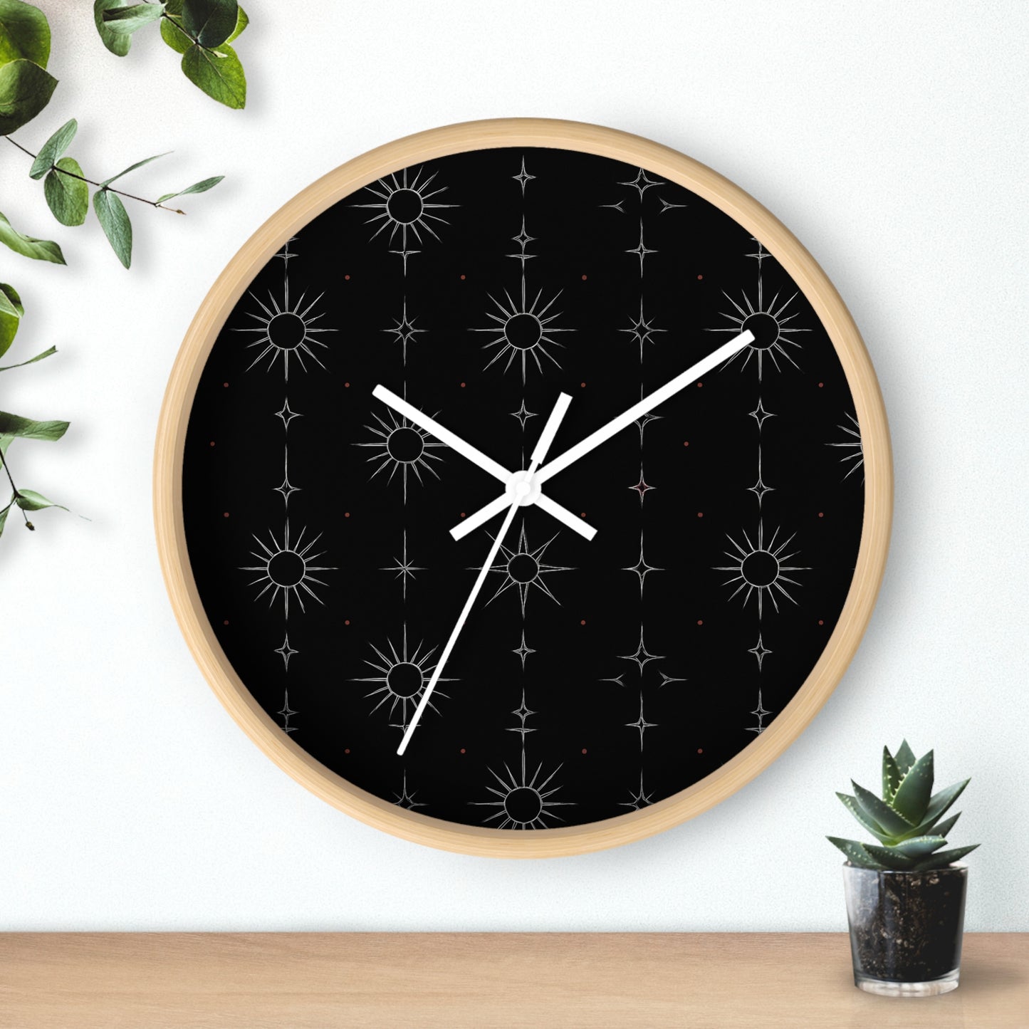 Midnight Starburst Wall Clock