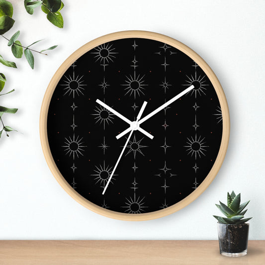 Midnight Starburst Wall Clock