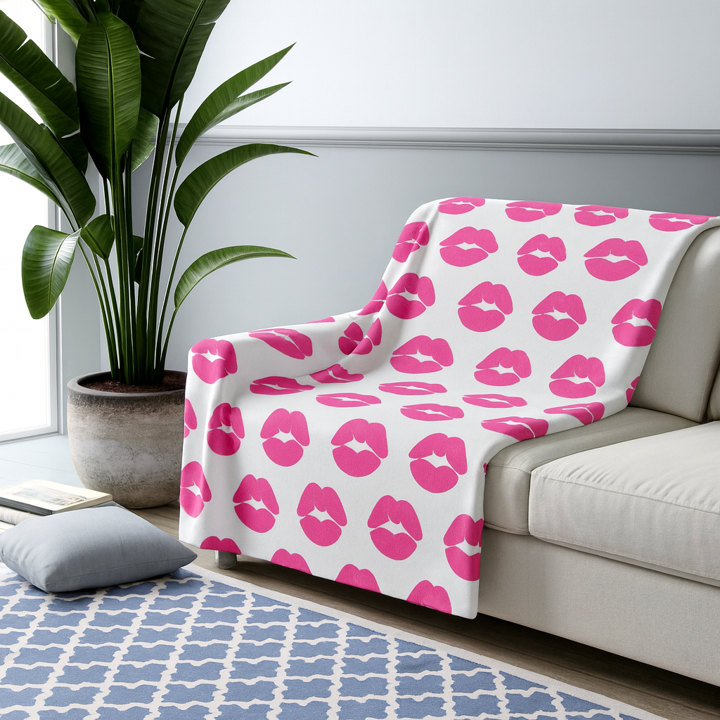 Belle Kissed Sherpa Fleece Blanket