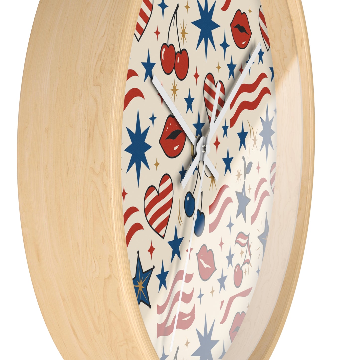 Dakota Belle Signature Patriotic Pop Art Wall Clock