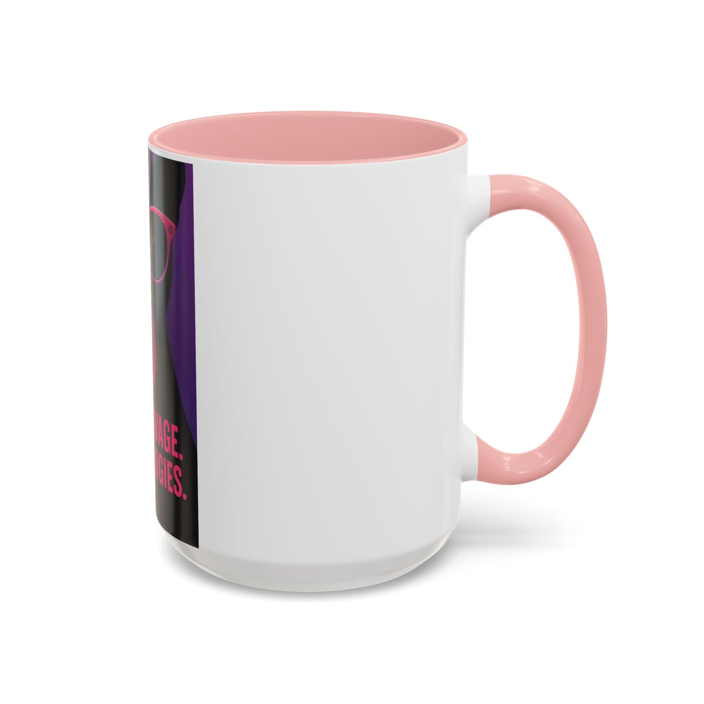 Pretty Savage Zero Apologies™ Pop Art Mug – Bold Black Cat Bubblegum Cup  (15oz)