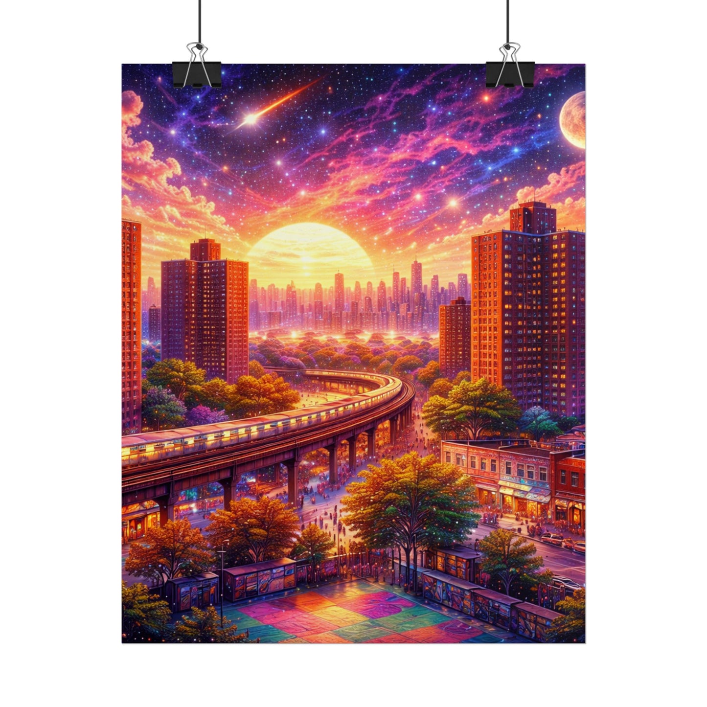 Bronx Afterglow- Sacred Neon Cityscape