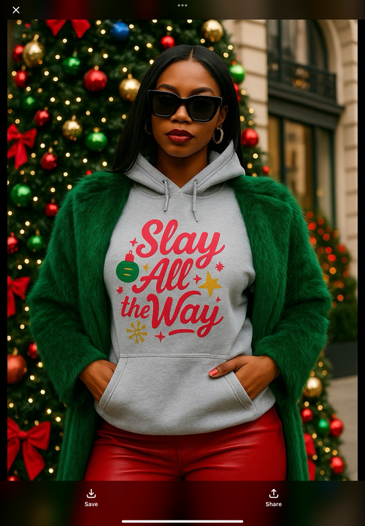 Slay All The Way™ Luxe Hoodie – Cozy Fit, Savage Energy