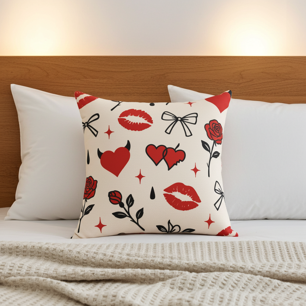 Anna Belle Signature Print Throw Pillow