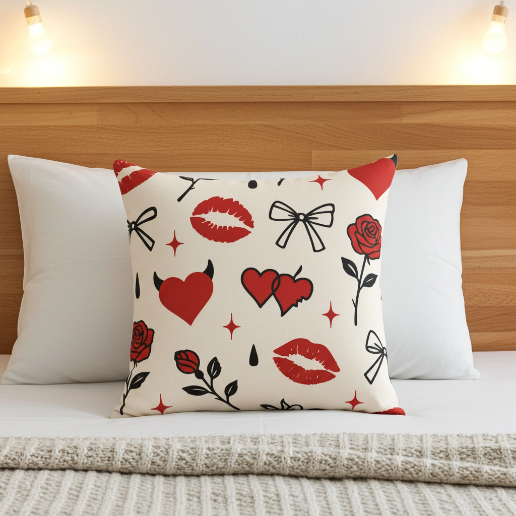 Anna Belle Signature Print Throw Pillow