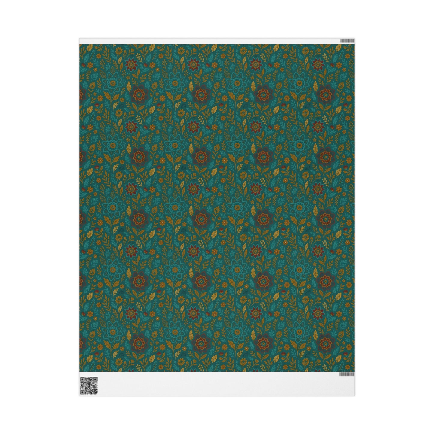 “Green with Envy” Floral Wrapping Paper