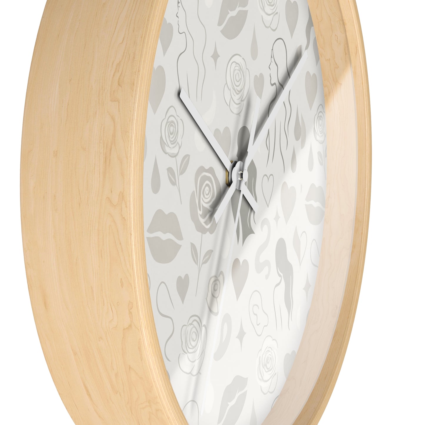 Yara Belle Signature Clock
Soft Neutral Silhouette Pattern Wall Clock – Minimal Boho Luxe Decor