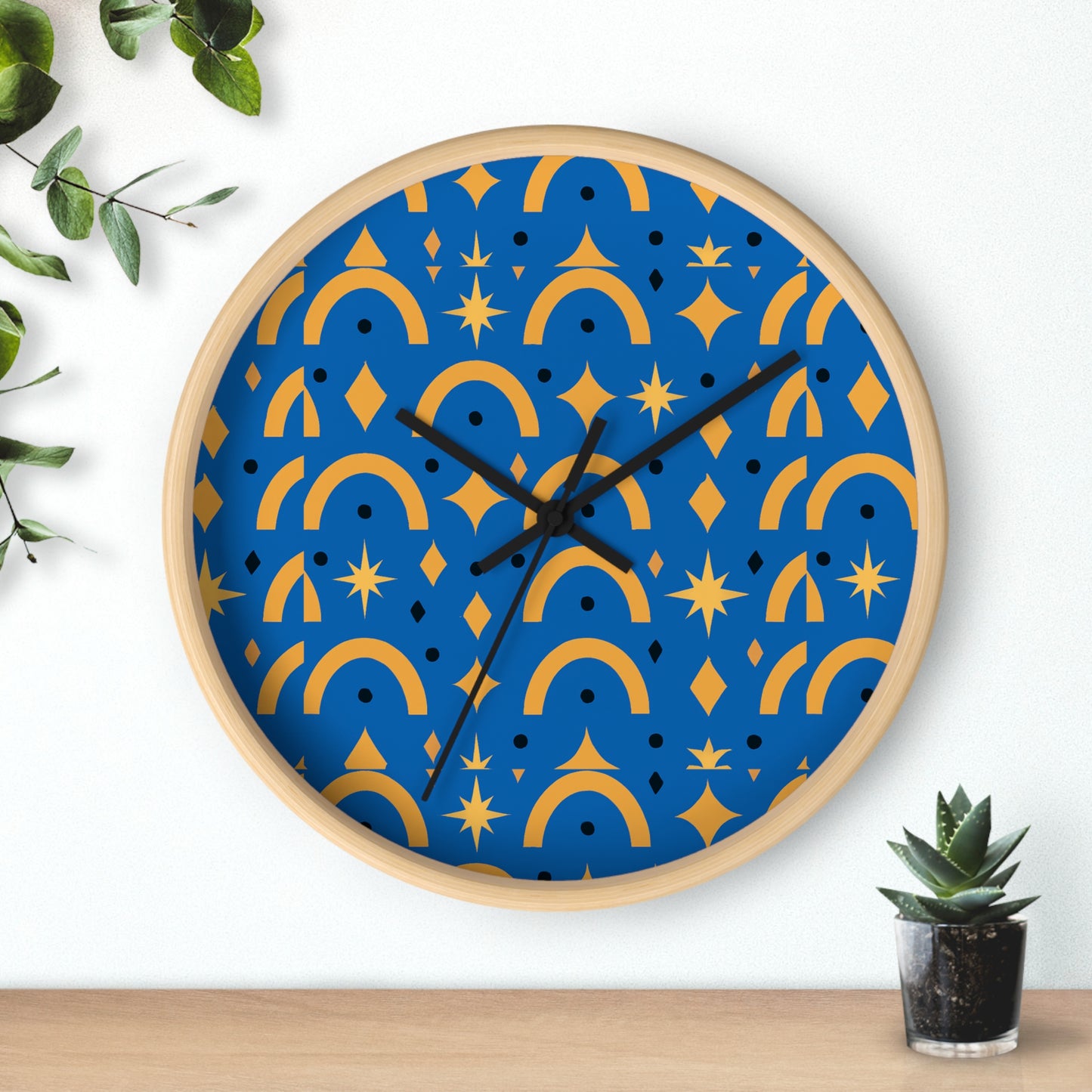 Blue Dawn Retro Wall Clock