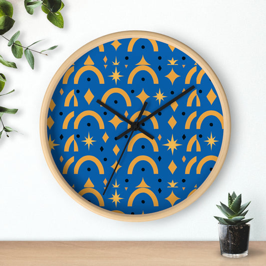 Blue Dawn Retro Wall Clock