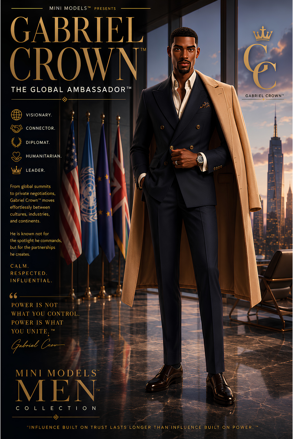 GABRIEL CROWN™ — THE GLOBAL AMBASSADOR™ digital artwork