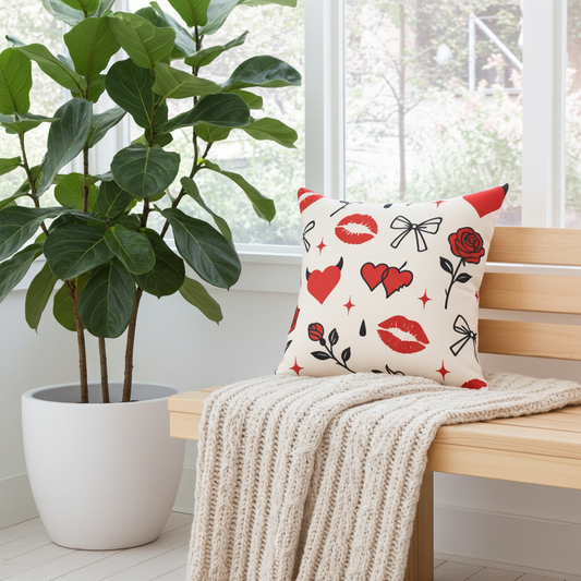 Anna Belle Signature Print Throw Pillow