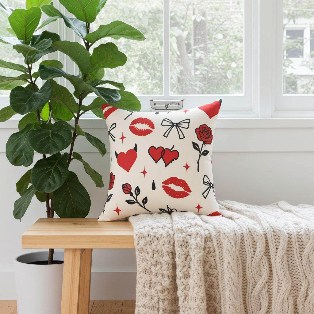 Anna Belle Signature Print Throw Pillow