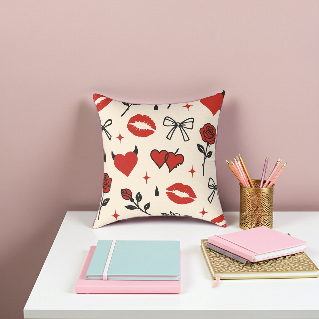 Anna Belle Signature Print Throw Pillow