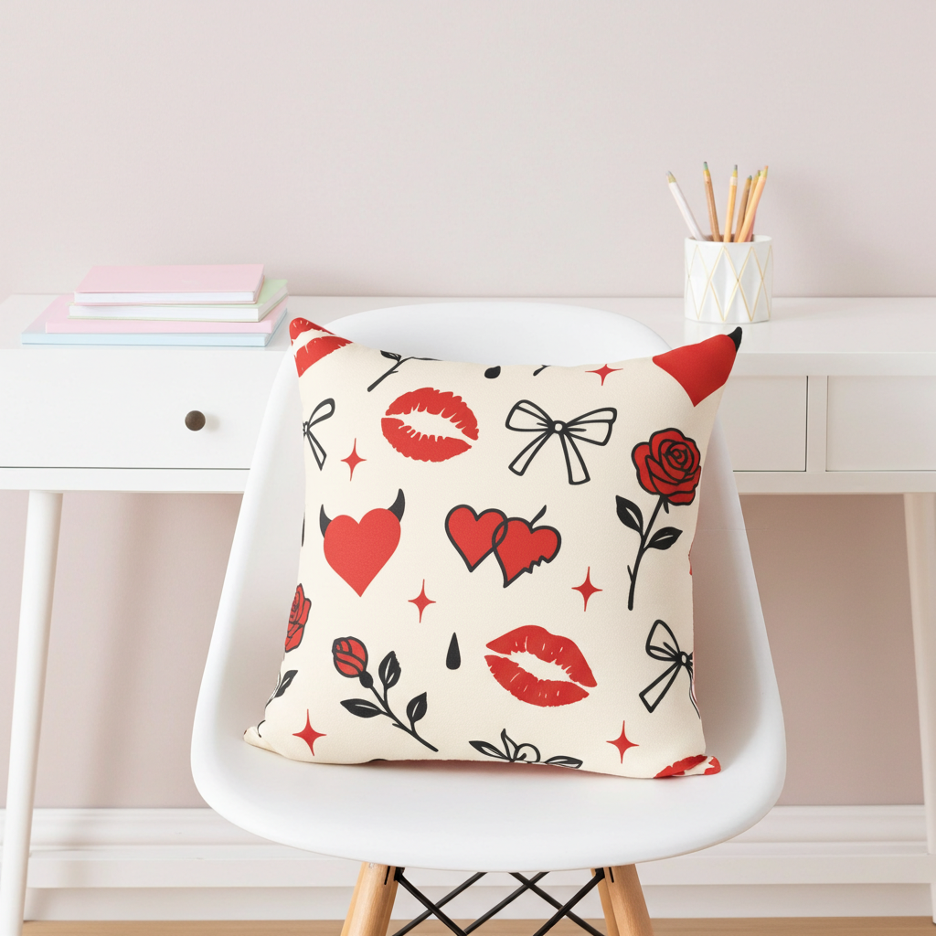 Anna Belle Signature Print Throw Pillow