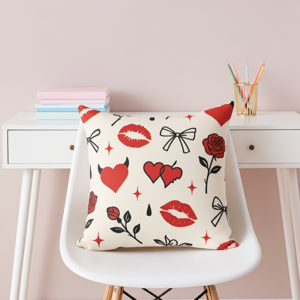 Anna Belle Signature Print Throw Pillow